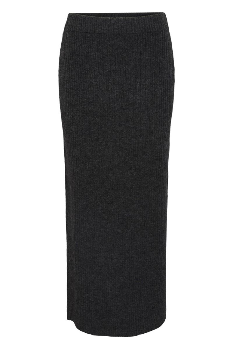 Pieces - Nederdel - PC Juna Hw Ankle Knit Skirt - Magnet