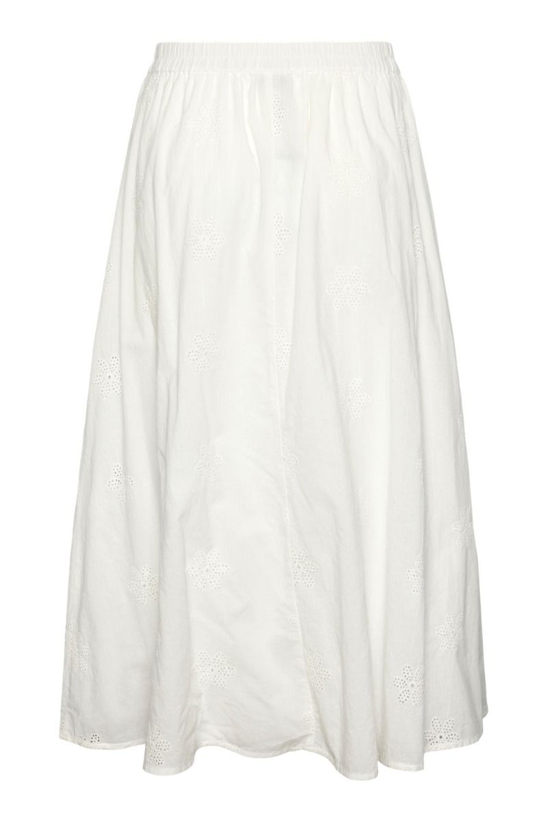 Pieces - Nederdel - PC Killi Hw Long Skirt - Cloud Dancer