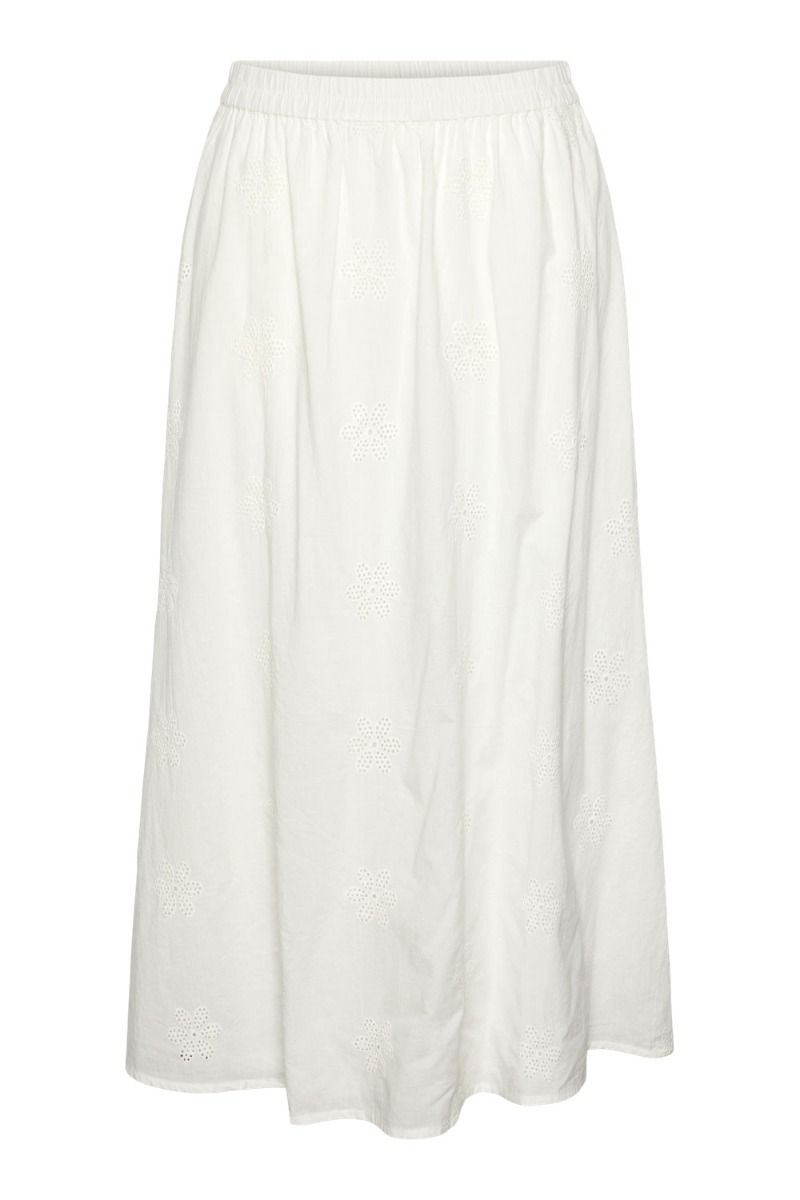 Pieces - Nederdel - PC Killi Hw Long Skirt - Cloud Dancer