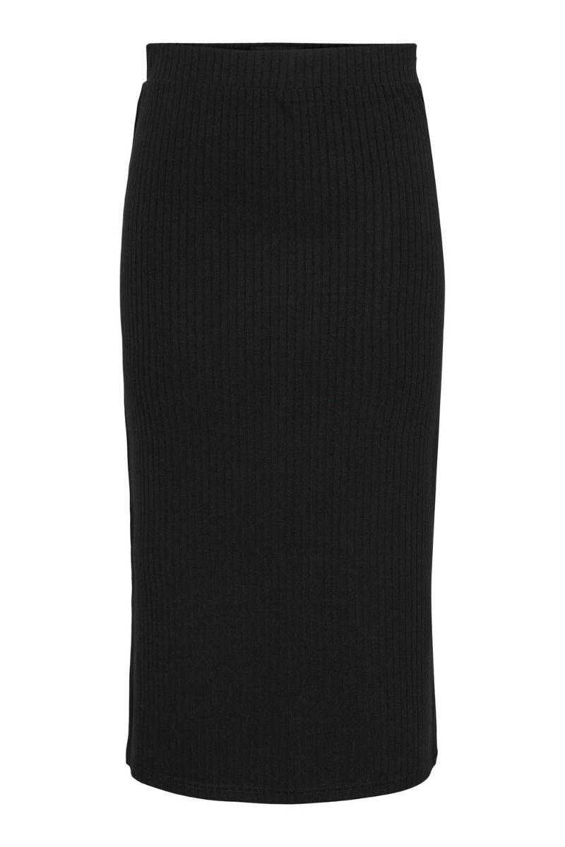 Pieces - Nederdel - PC Kylie MW Midi Skirt - Black