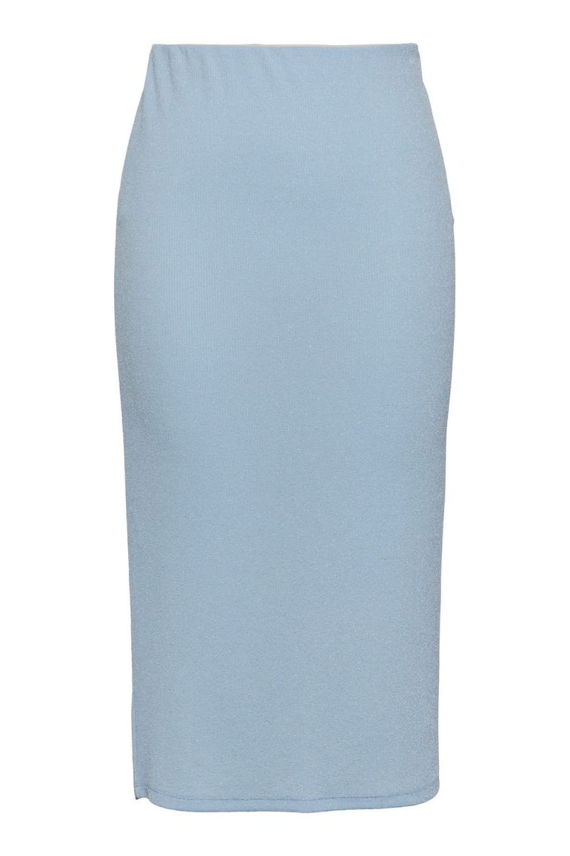 Pieces - Nederdel - PC Lina HW Midi Skirt - Airy Blue