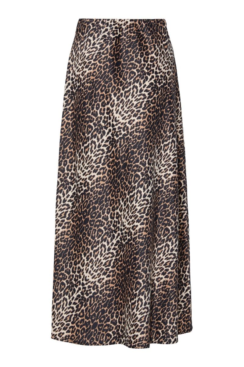 Pieces - Nederdel - PC Mari Hw Long Skirt D2D Dmo - Black/Leo