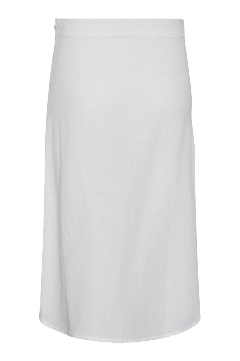 Pieces - Nederdel - PC Milano HW Midi Skirt - Bright White