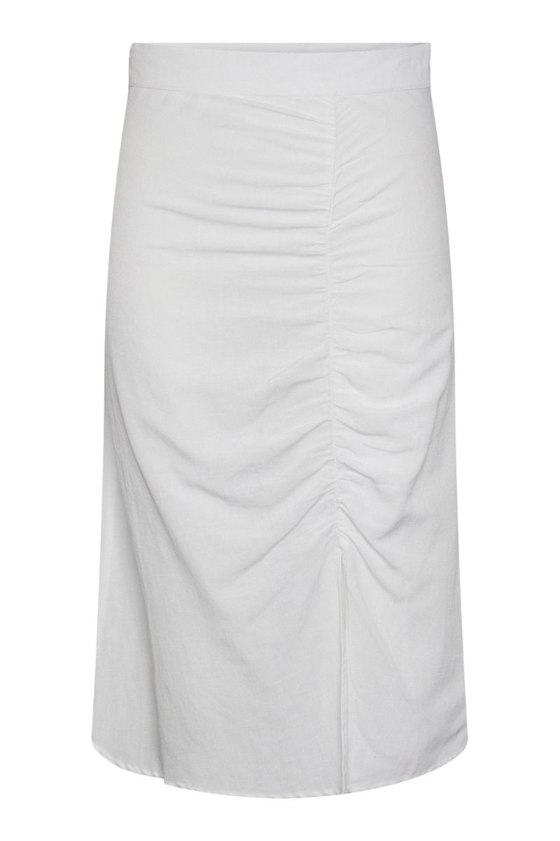 Pieces - Nederdel - PC Milano HW Midi Skirt - Bright White