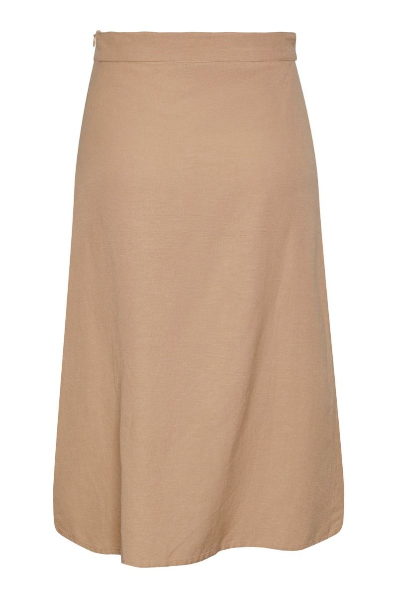 Pieces - Nederdel - PC Milano HW Midi Skirt - Nomad