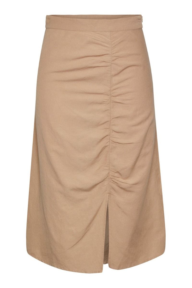Pieces - Nederdel - PC Milano HW Midi Skirt - Nomad