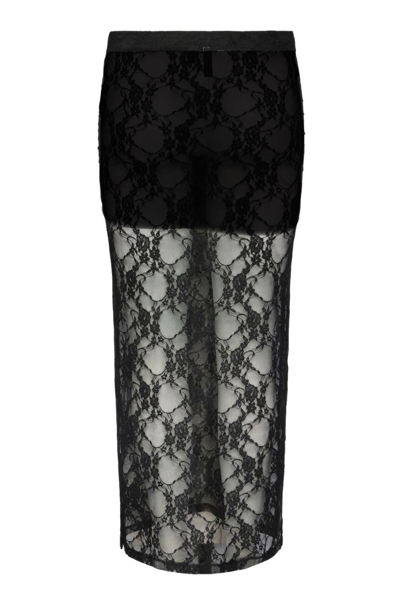 Pieces - Nederdel - PC Nacy MW Ankle Skirt - Black