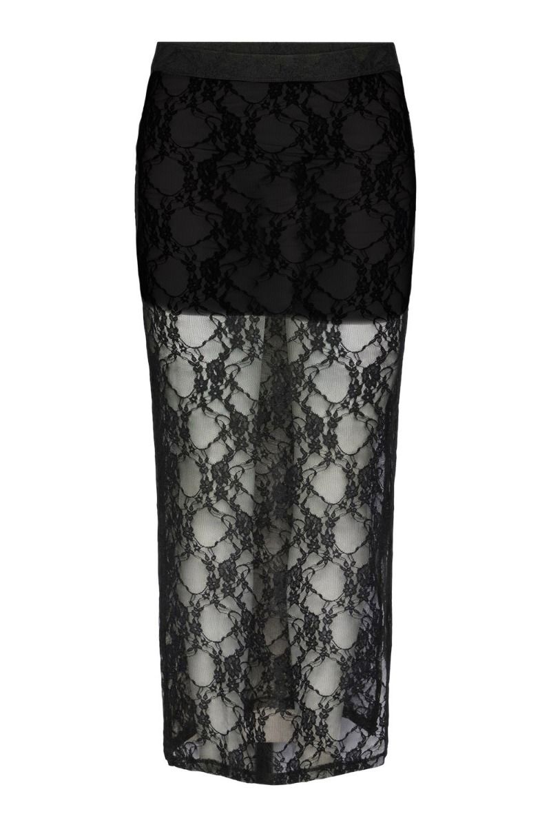 Pieces - Nederdel - PC Nacy MW Ankle Skirt - Black