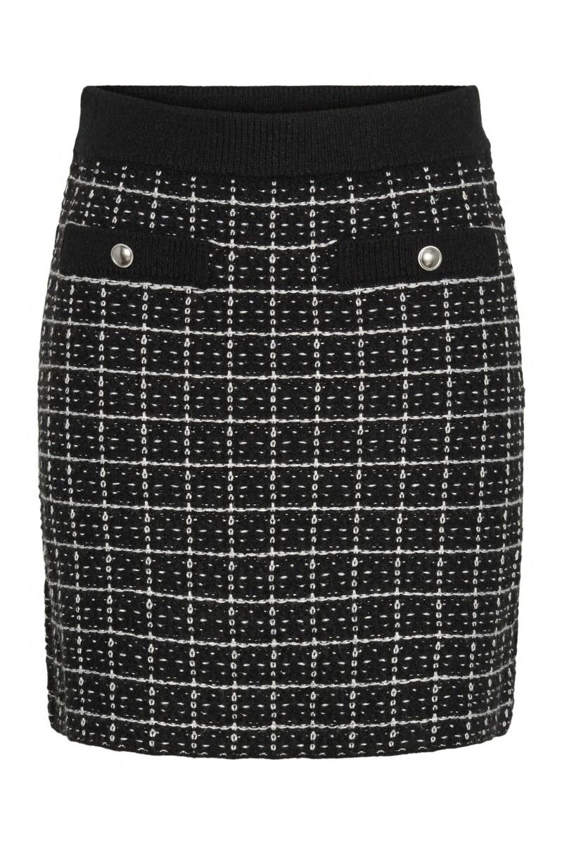 Pieces - Nederdel - Nilja Hw Knit Skirt - Black