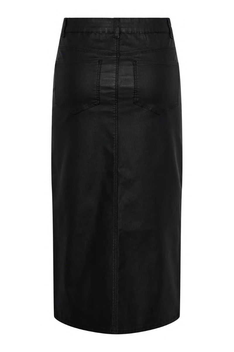 Pieces - Nederdel - PC Paro Mw Coated Long Skirt - Black
