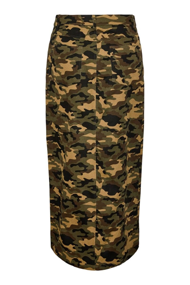 Pieces - Nederdel - Pc Jessica Mw Ankle Skirt D2D - Jit Burnt Olive