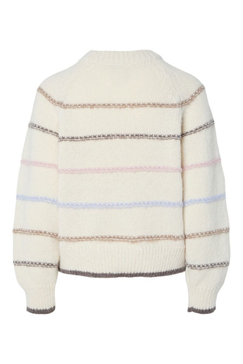 Pieces - Strik - Nelia LS O-neck Knit - Birch 
