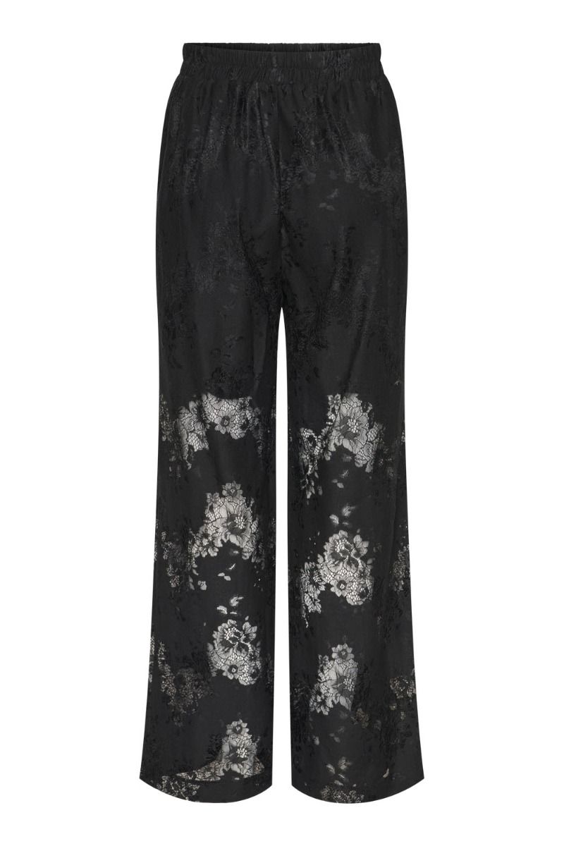 Pieces - Bukser - Pc Norinne Hw Straight Pants - Black