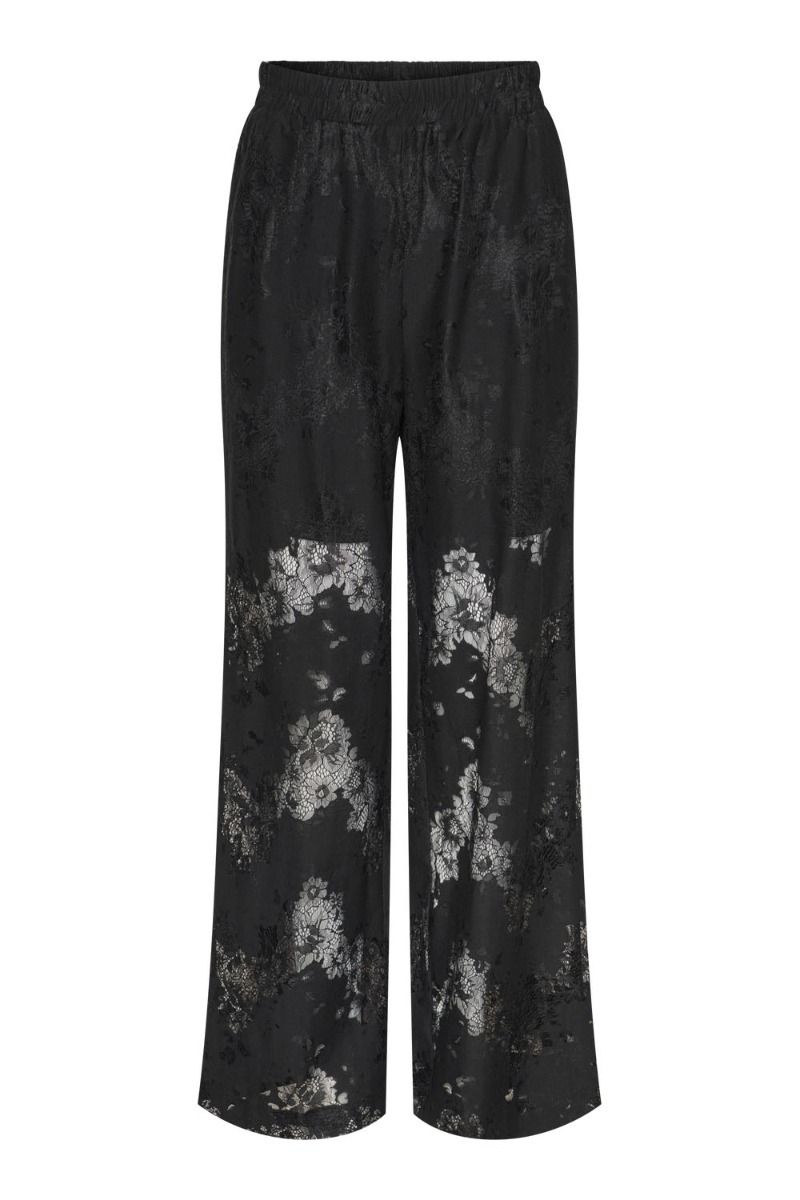 Pieces - Bukser - Pc Norinne Hw Straight Pants - Black