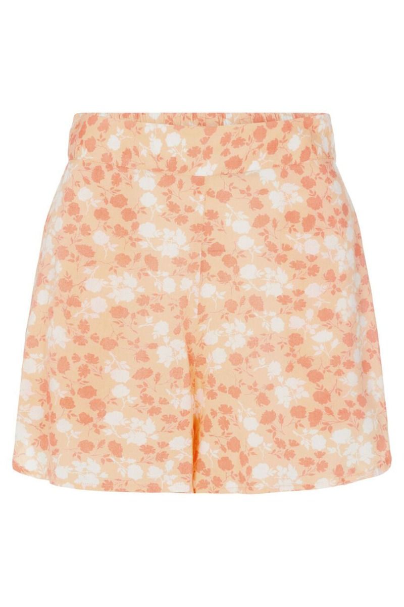 Pieces - Shorts - PC NYA HW SHORTS BF BC - Apricot Cream/FLW
