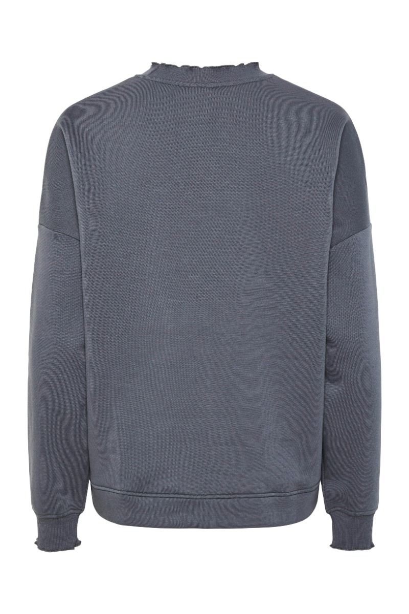 Pieces - Sweat - Pc Papaya Ls Printed Sweat - Ombre Blue