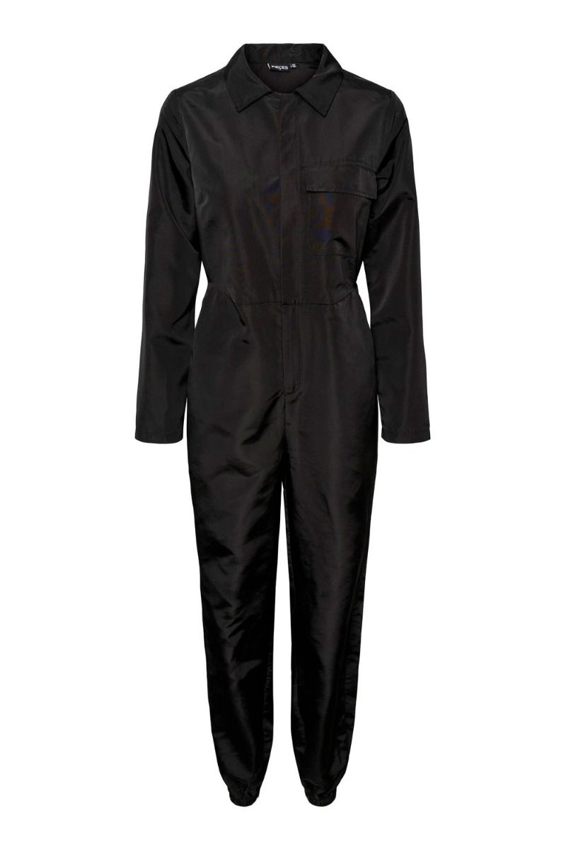Pieces - - Jumpsuit - PC Alberte LS Boilersuit - Black 