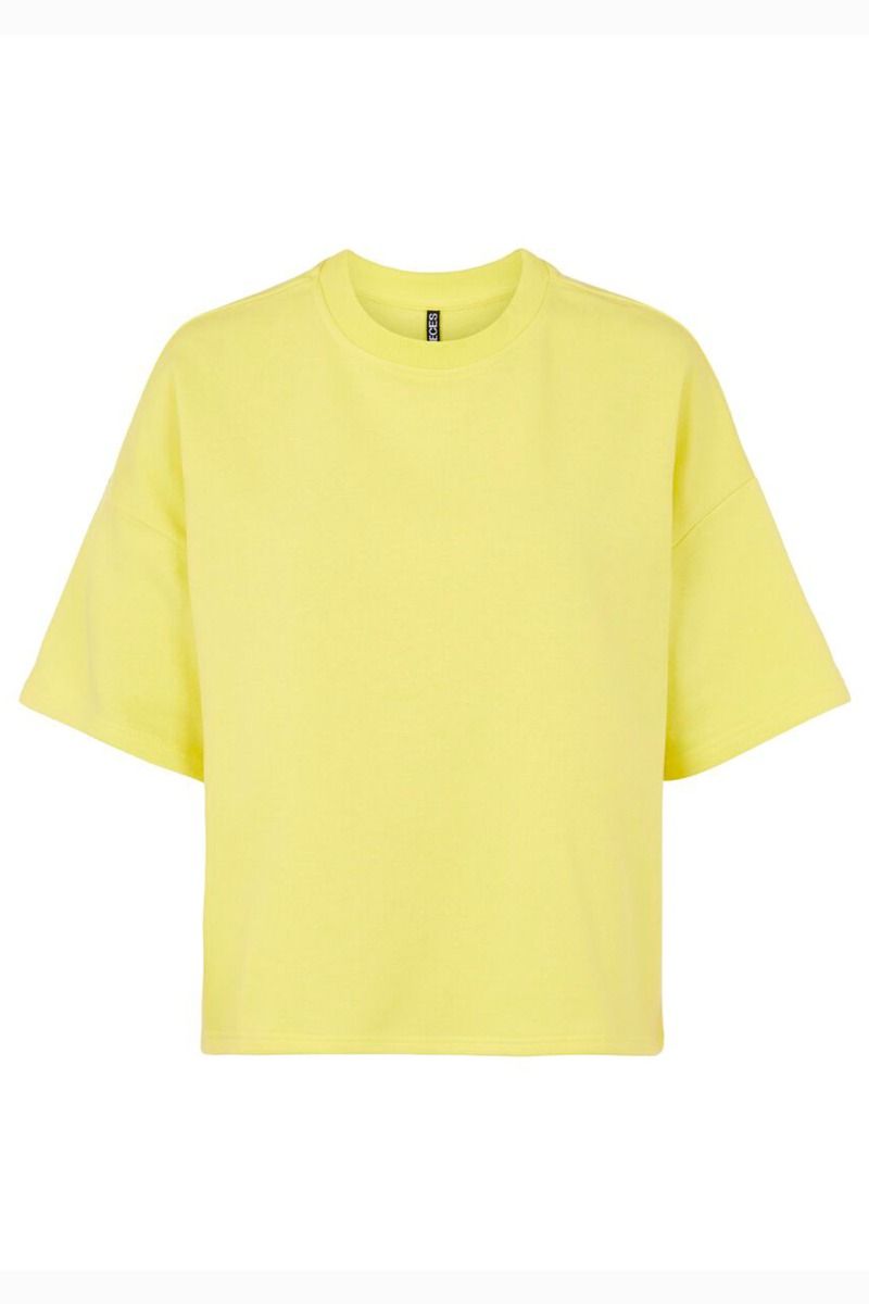 Pieces - T-shirt - PC Chilli Summer 2/4 Loose Sweat - Celandine