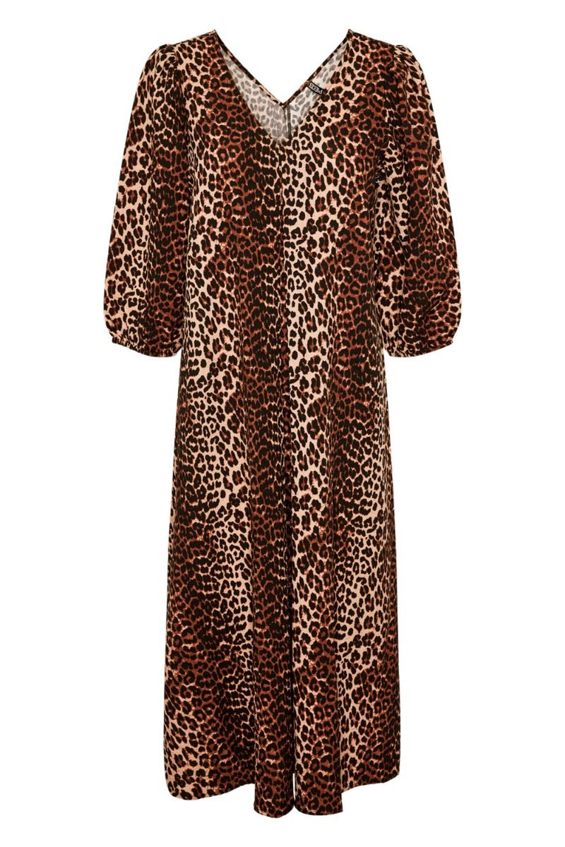 Pieces - Kjole - PC Jeo 3/4 Long V-neck Dress - Black Small Leo