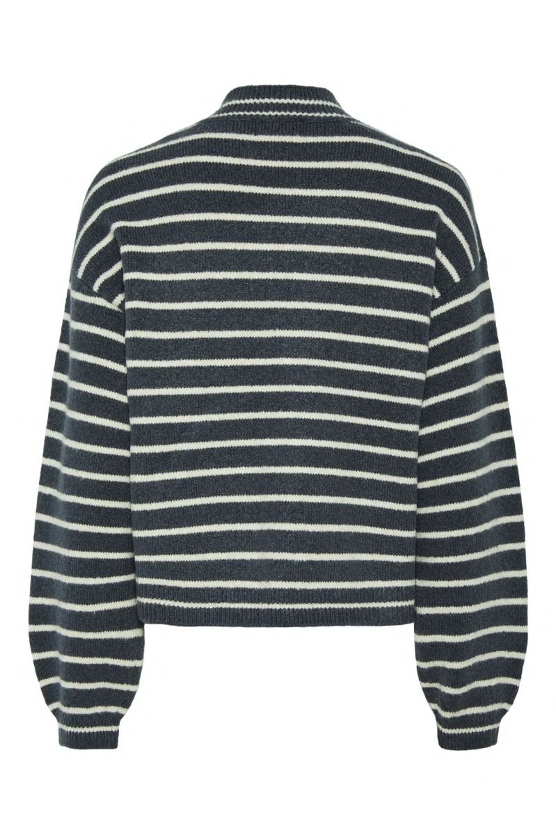 Pieces - Strik - Pcpenna Ls High Neck Knit - Ombre Blue