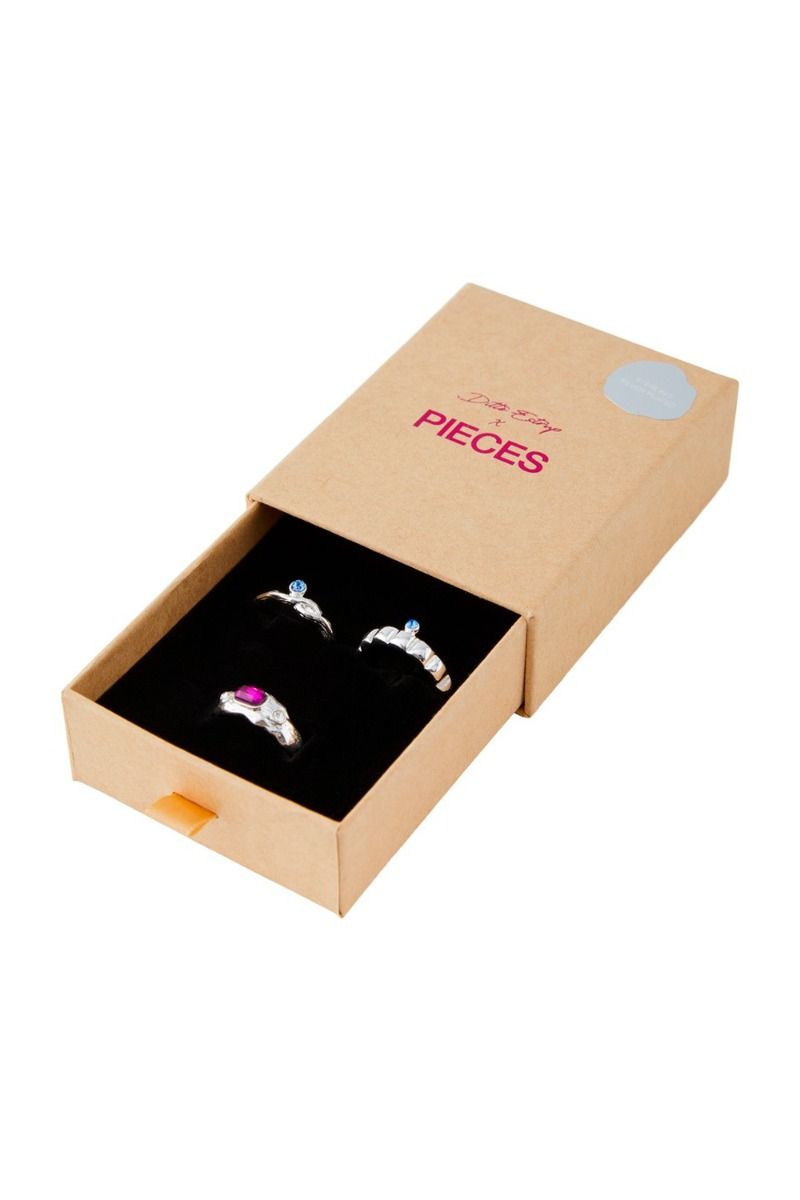 Pieces - Ring - Maria - 3-pack - Silver - Ditte Estrup