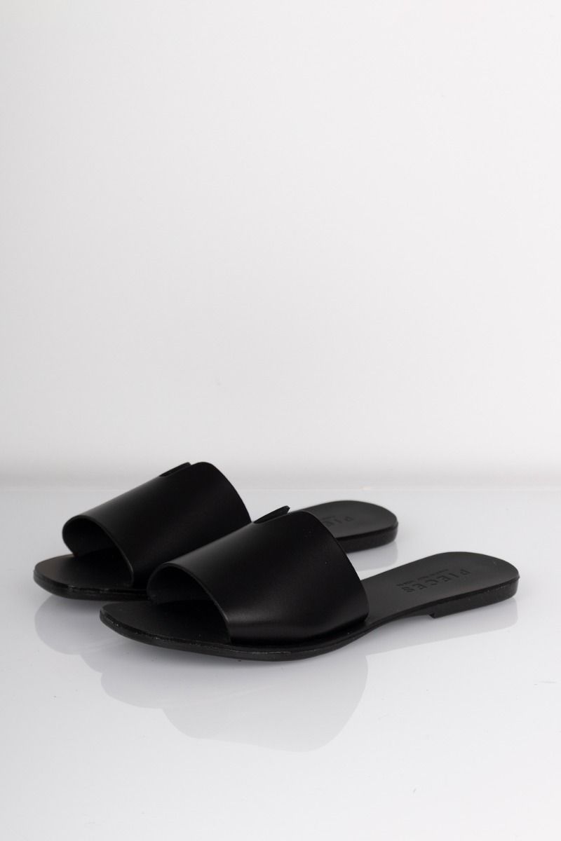 Pieces - Sandal - Nora Leather Sandal - Black