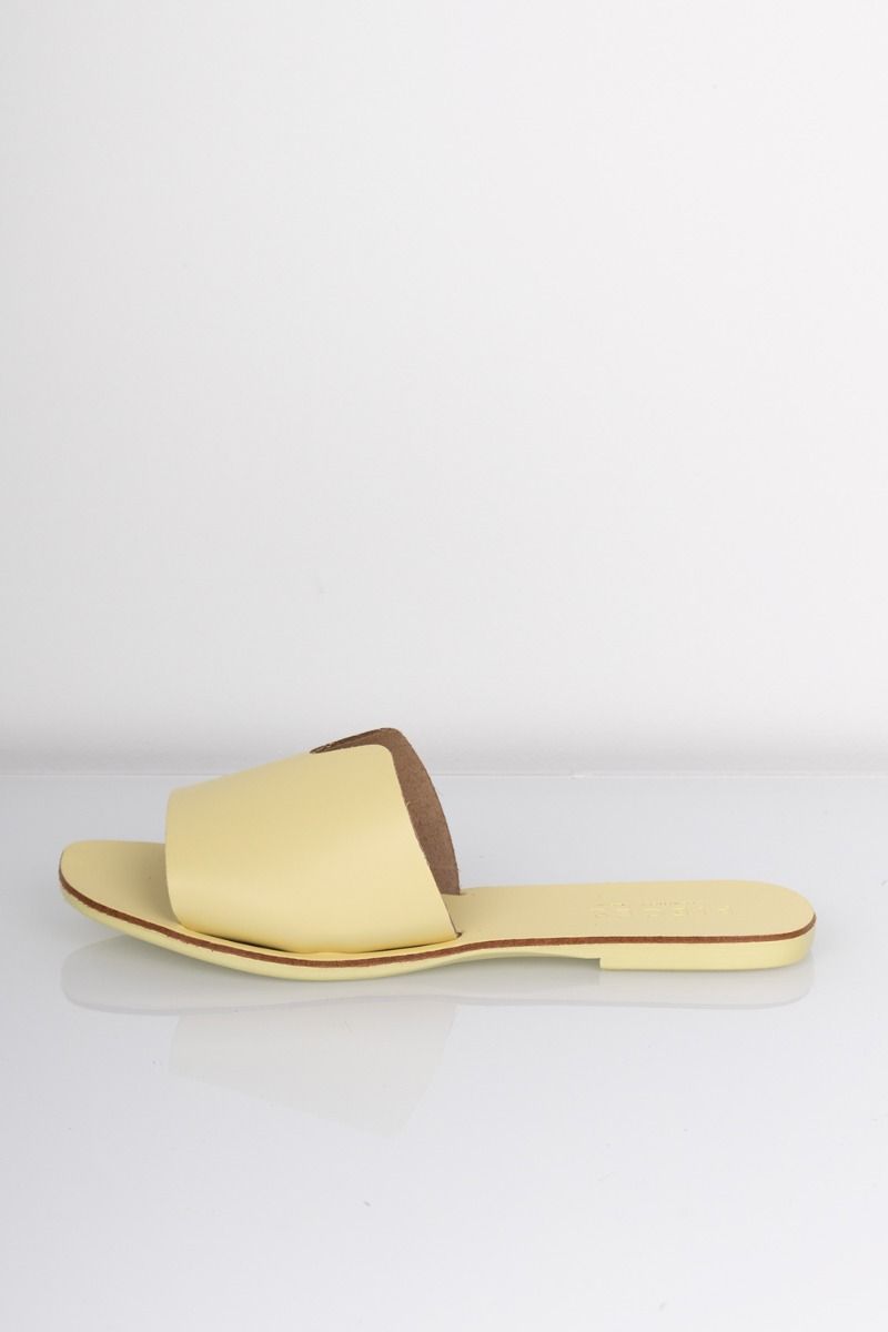Pieces - Sandal - Nora Leather Sandal - Pale Banana