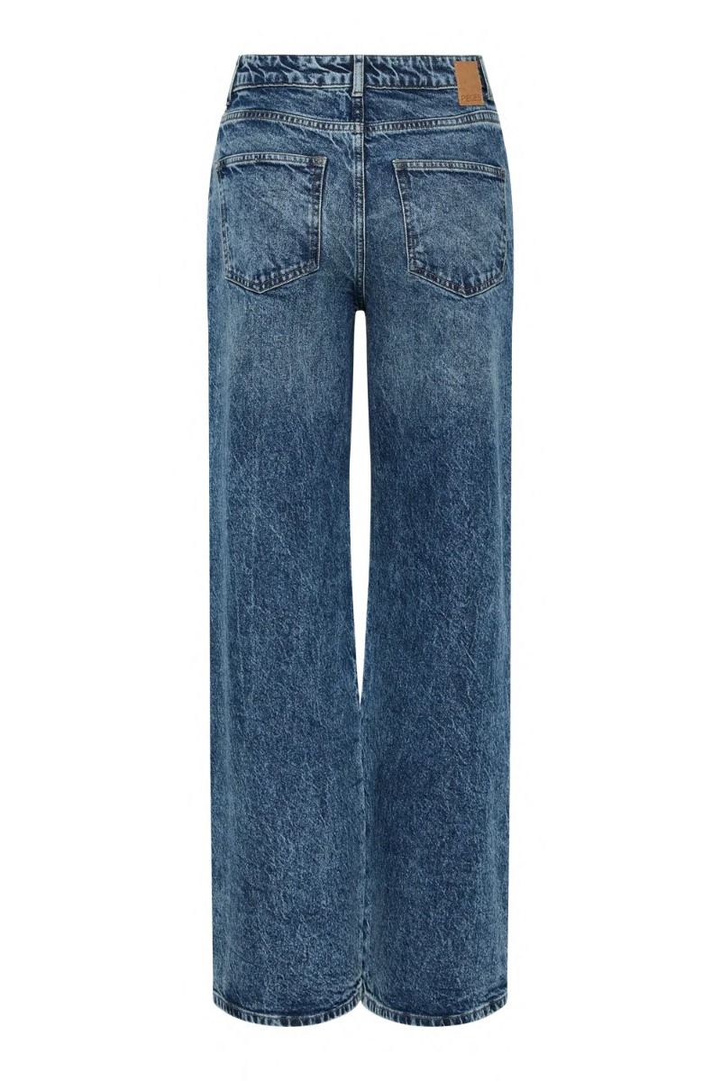 Pieces - Jeans - Pc Selma Hw Wide Jeans - Medium Blue Denim