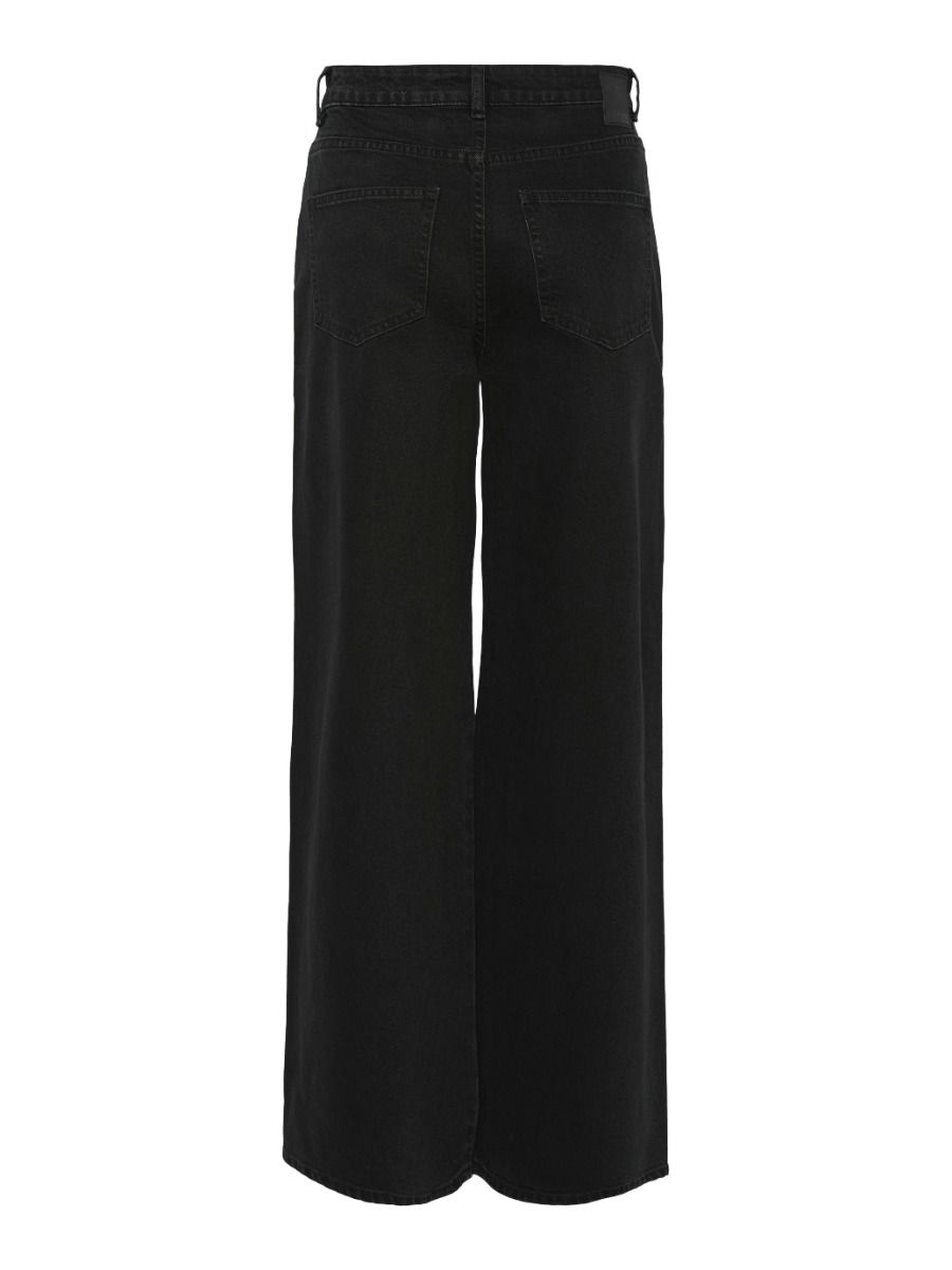 Pieces - Jeans - Selma Hw Wide Jeans - Black Denim