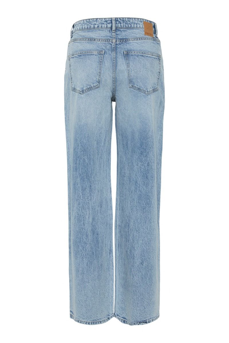 Pieces - Jeans - Selma HW Wide Jeans - Light Blue Denim