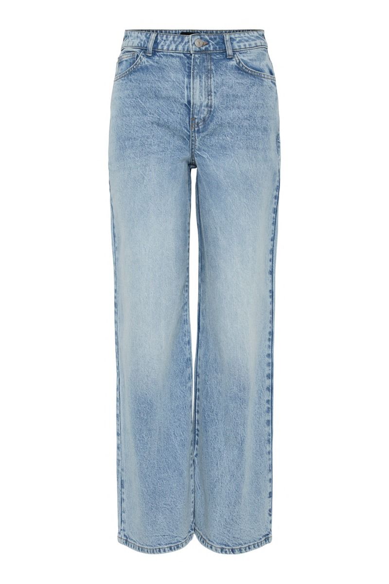 Pieces - Jeans - Selma HW Wide Jeans - Light Blue Denim