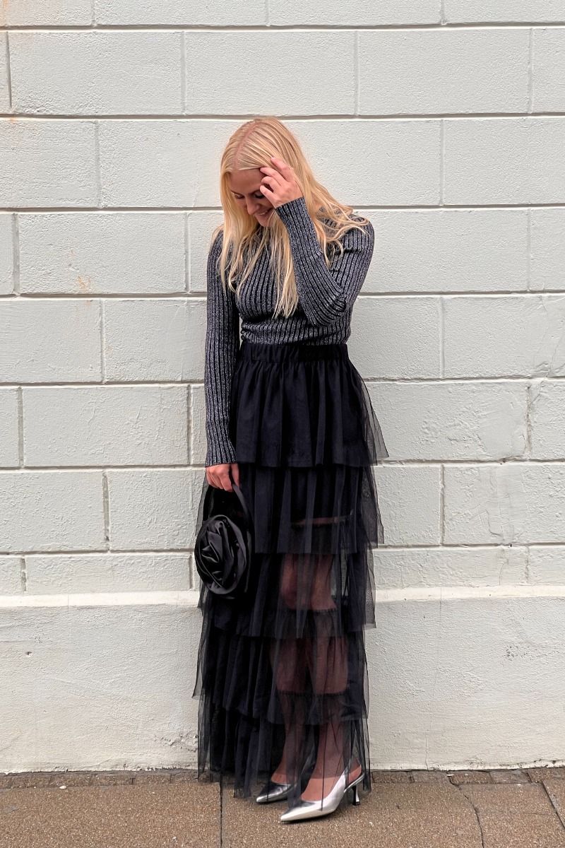 Pieces - Nederdel - Pc Shelby Hw Ankle Skirt Wvn - Black