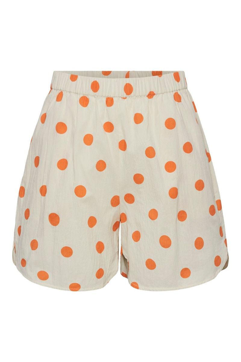 Pieces - Shorts - PC Addi HW Shorts - Cloud Cream/Orange