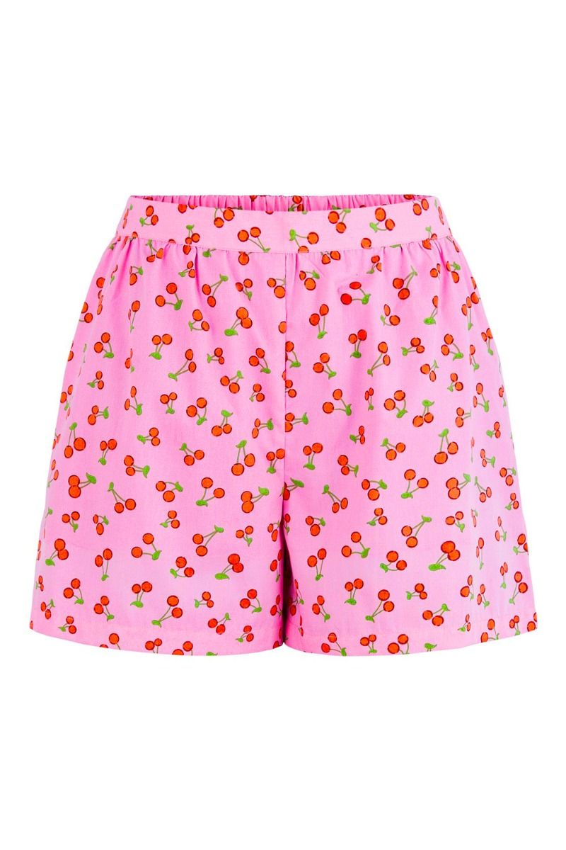 Pieces - Shorts - Berry HW Shorts - Prism Pink