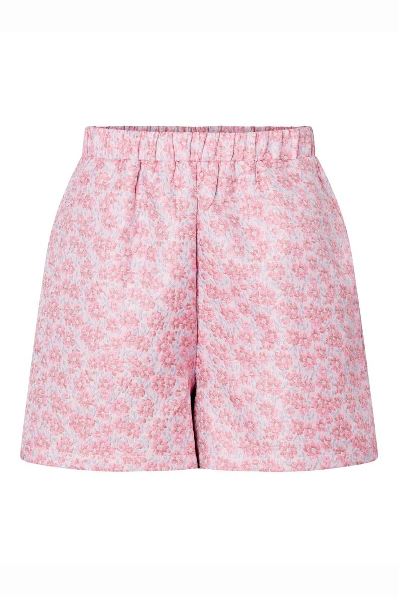 Pieces - Shorts - PC Eli HW Shorts - Pink Dolphin Small Flowers