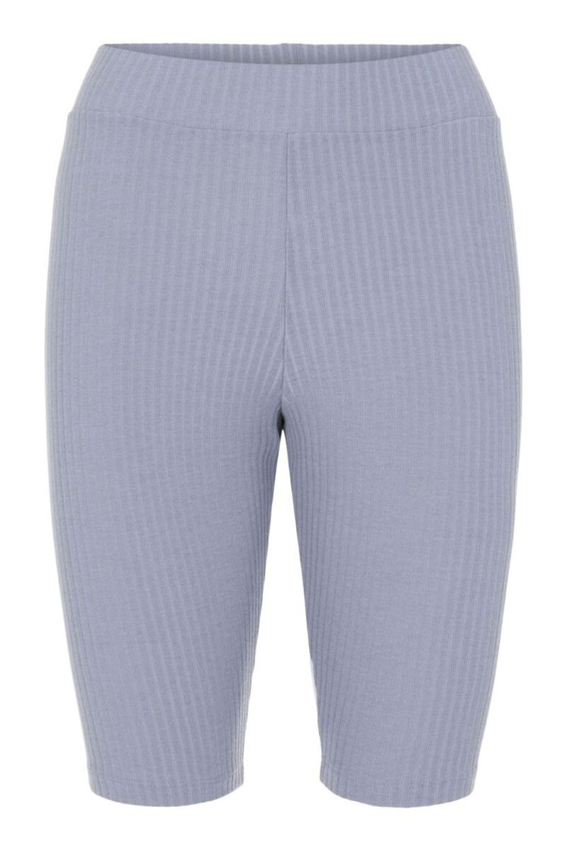 Pieces - Shorts -  PC Ribbi HW Bike Shorts - Blue Fog