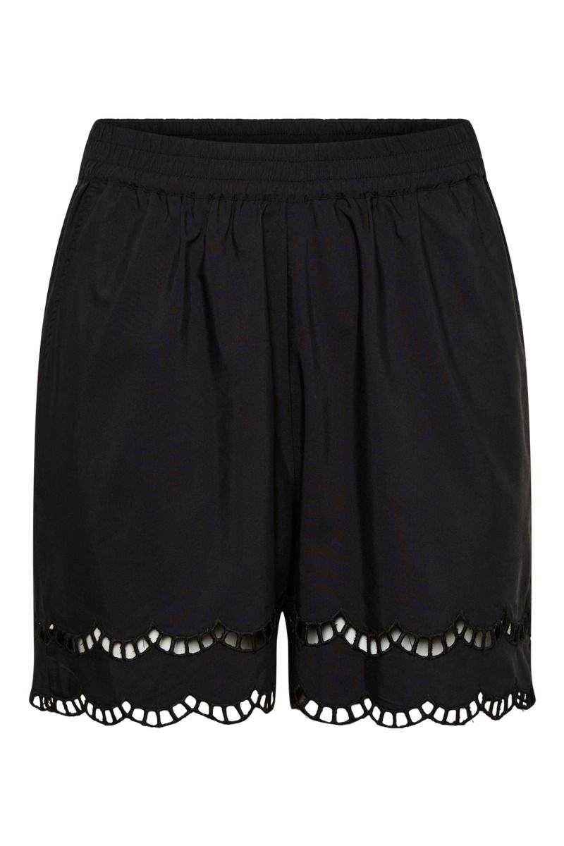 Pieces - Shorts - PC Sara MW Shorts Camp - Black