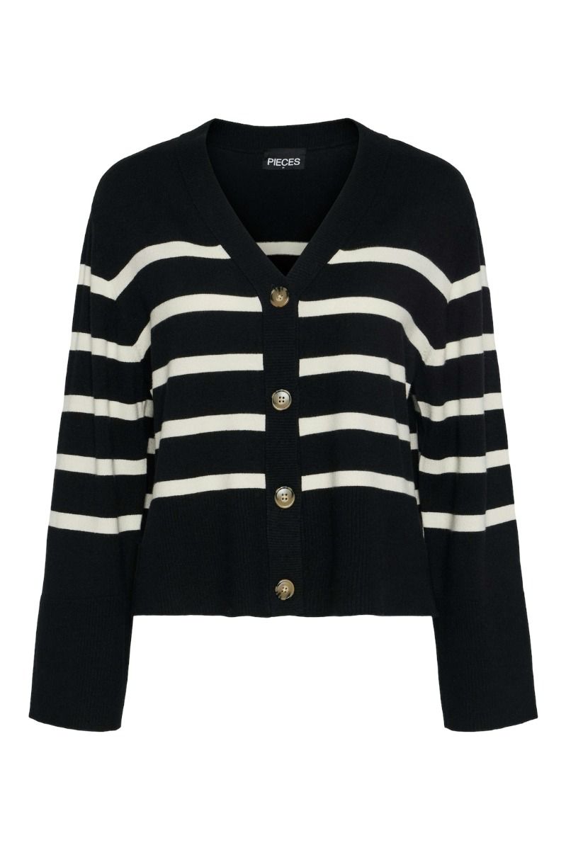 Pieces - Cardigan - PC Sia LS Cardigan - Black White