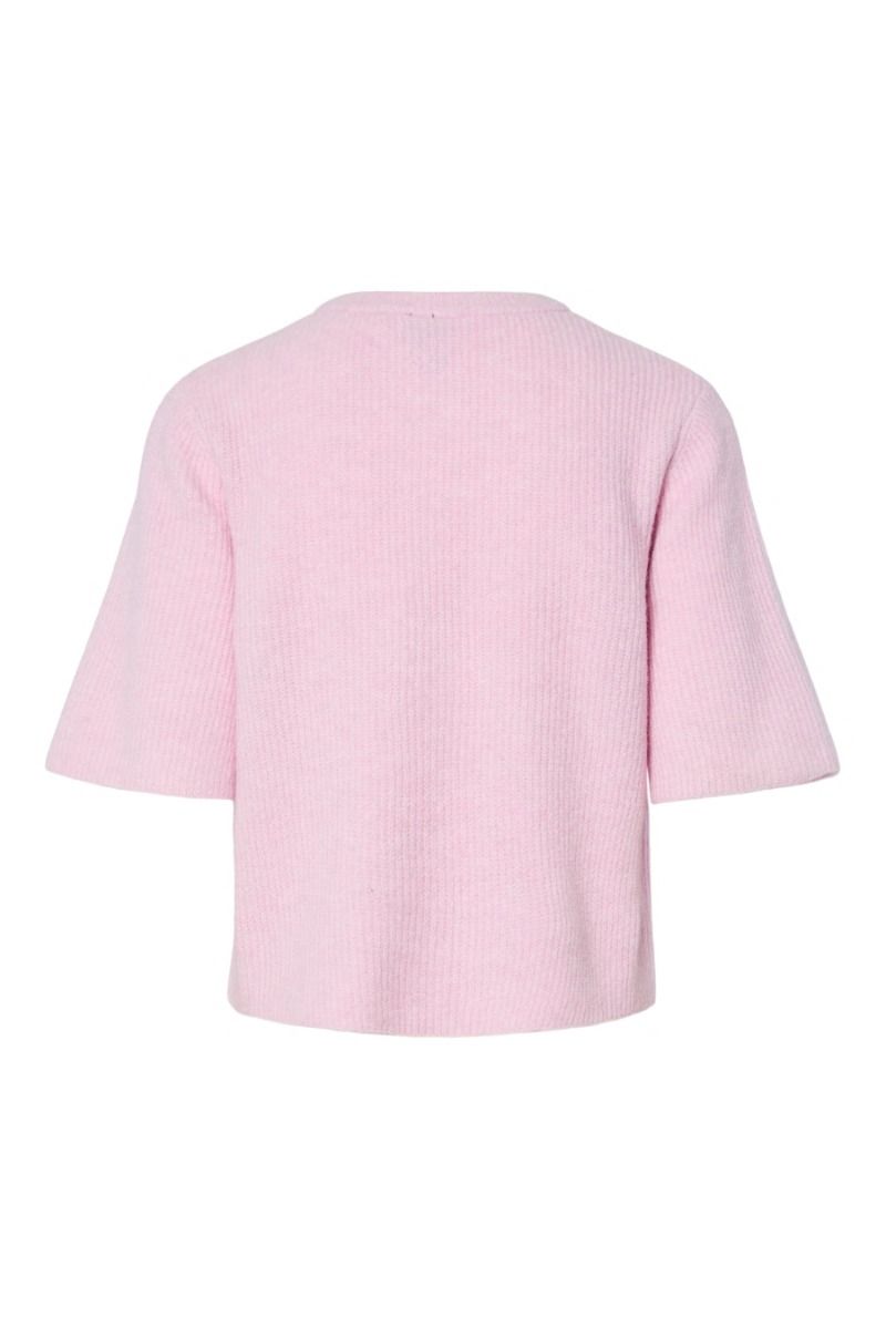 Pieces - Cardigan - Silly SS O-Neck Knit Cardigan - Roseate Spoonbill