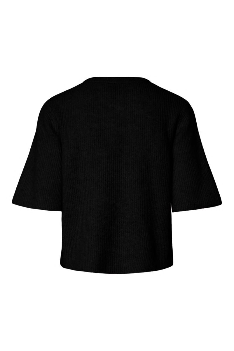 Pieces - Cardigan - Silly SS O-Neck Knit Cardigan - Black