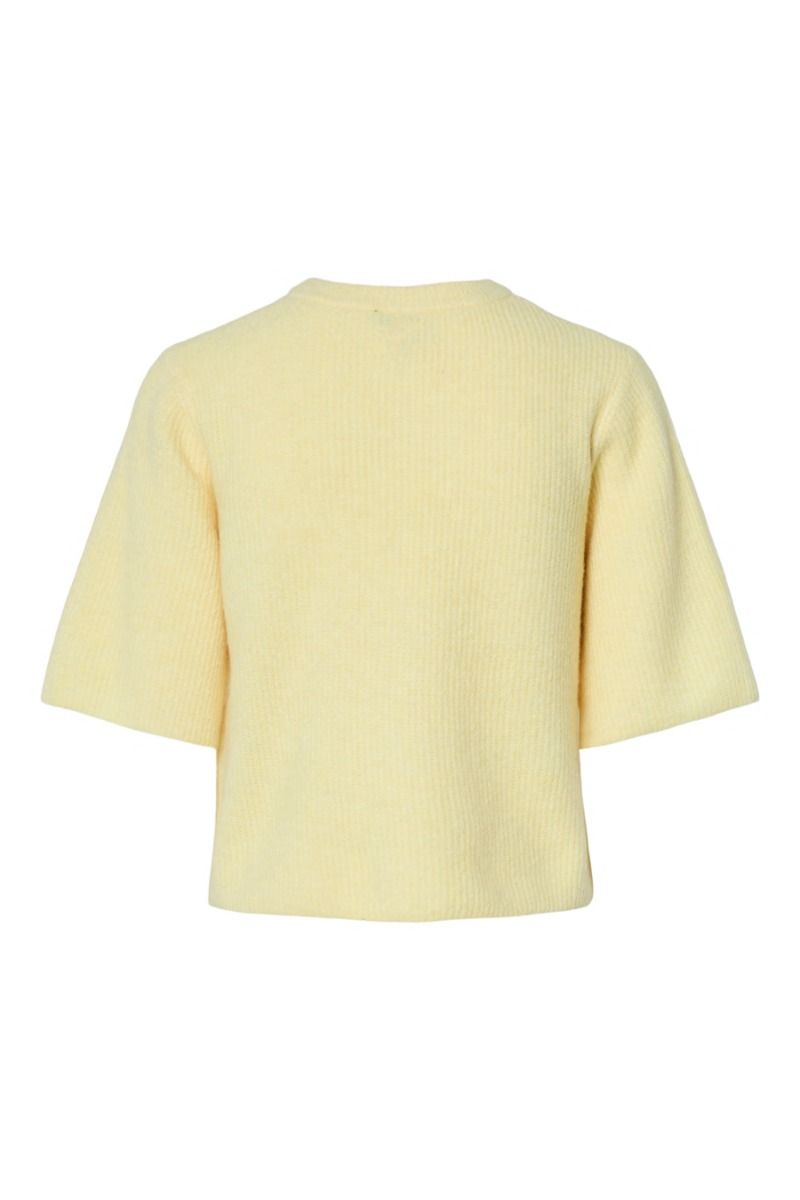 Pieces - Cardigan - Silly SS O-Neck Knit Cardigan - Pale Banana