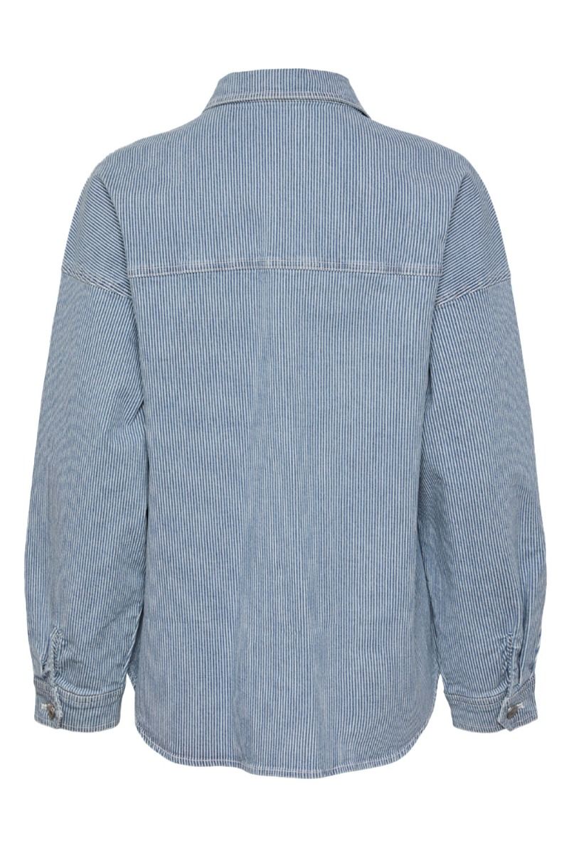 Pieces - Skjorte - PC Billo LS Shirt - Light Blue Denim