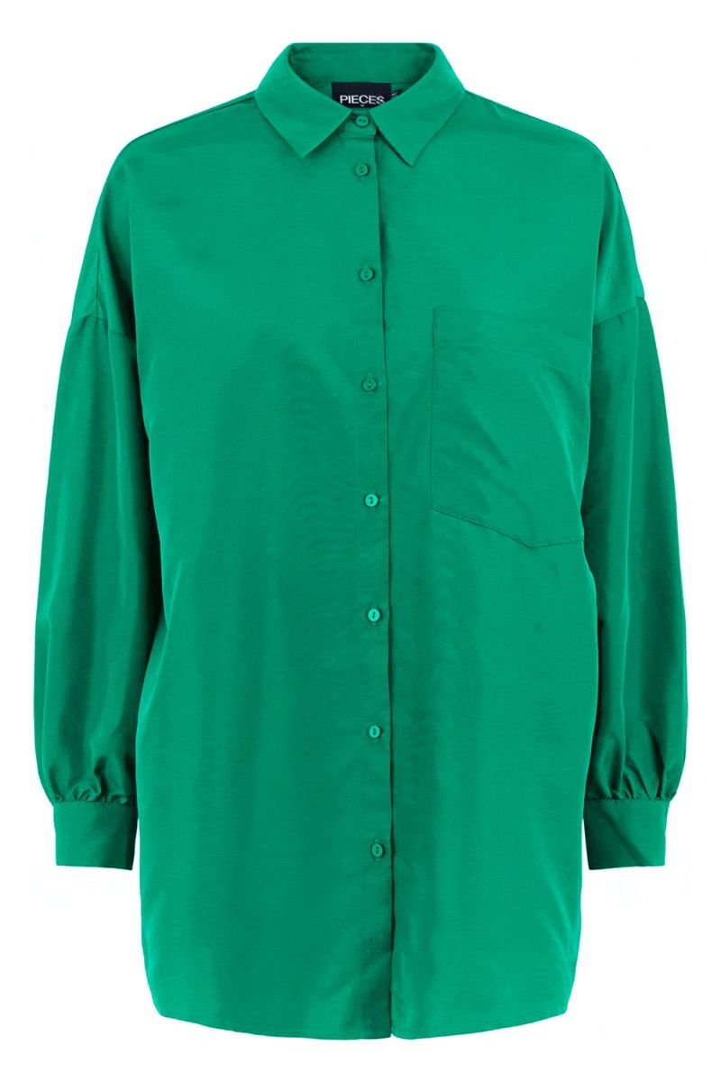 Pieces - Skjorte - Chrilina Oversized Shirt - Simply Green