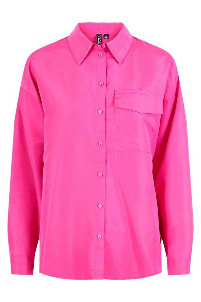 Pieces - Skjorte - PC Jylla LS Shirt - Azalea Pink