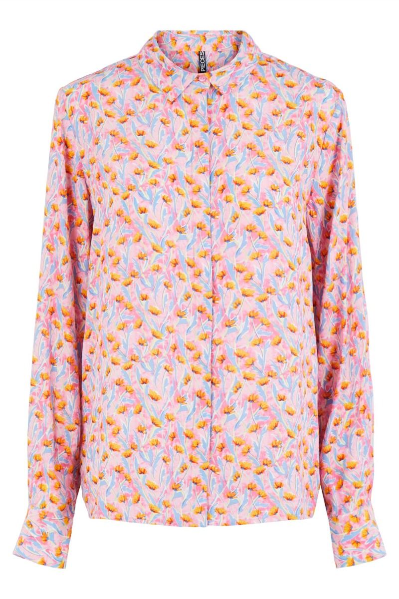 Pieces - Skjorte - PC Mecila LS Shirt - Prism Pink