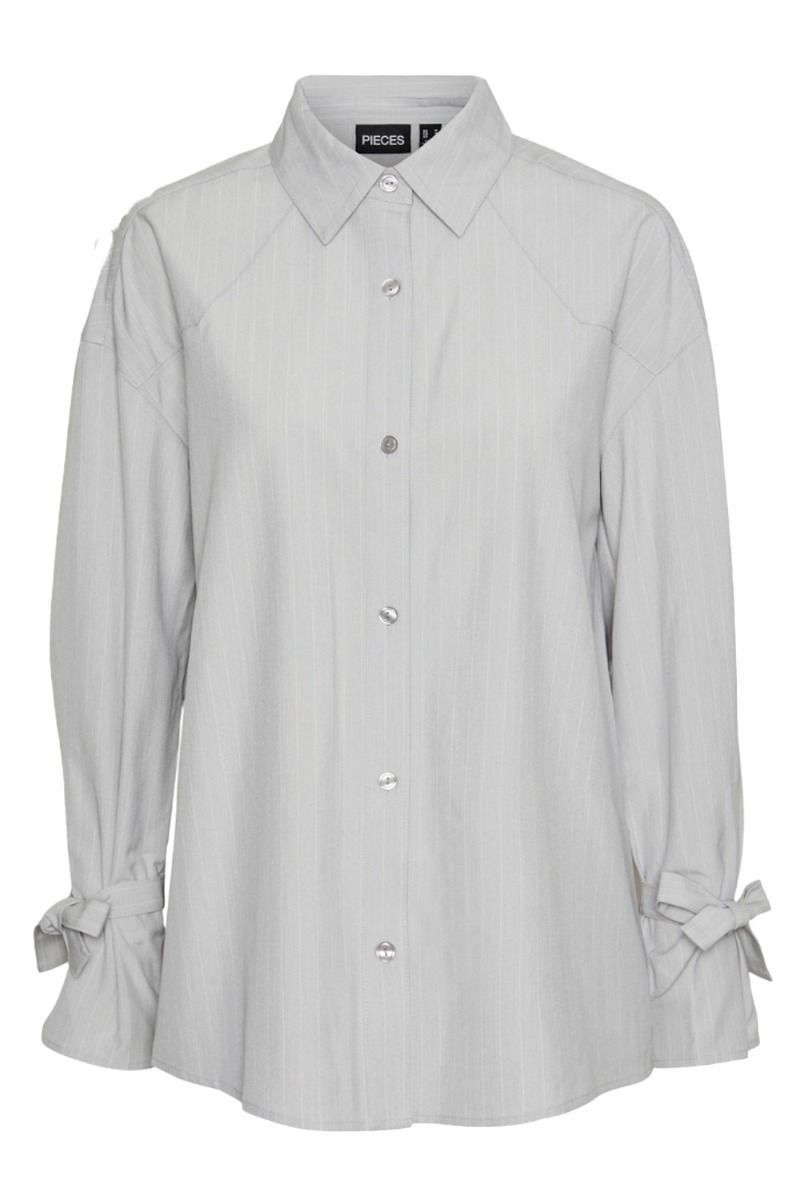 Pieces - Skjorte - PC Noelly LS Loose Shirt - Micro Chip