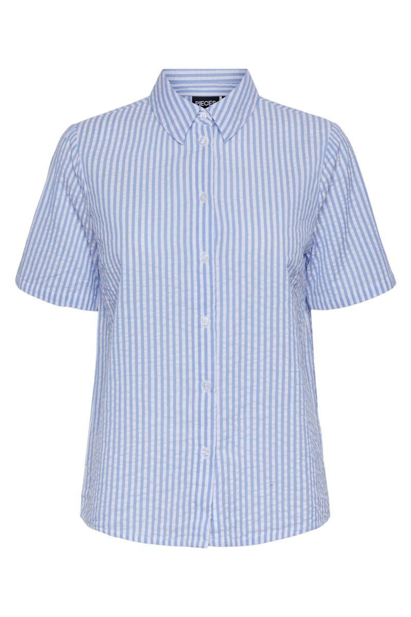 Pieces - Skjorte - PC Sally Ss Shirt - Hydrangea