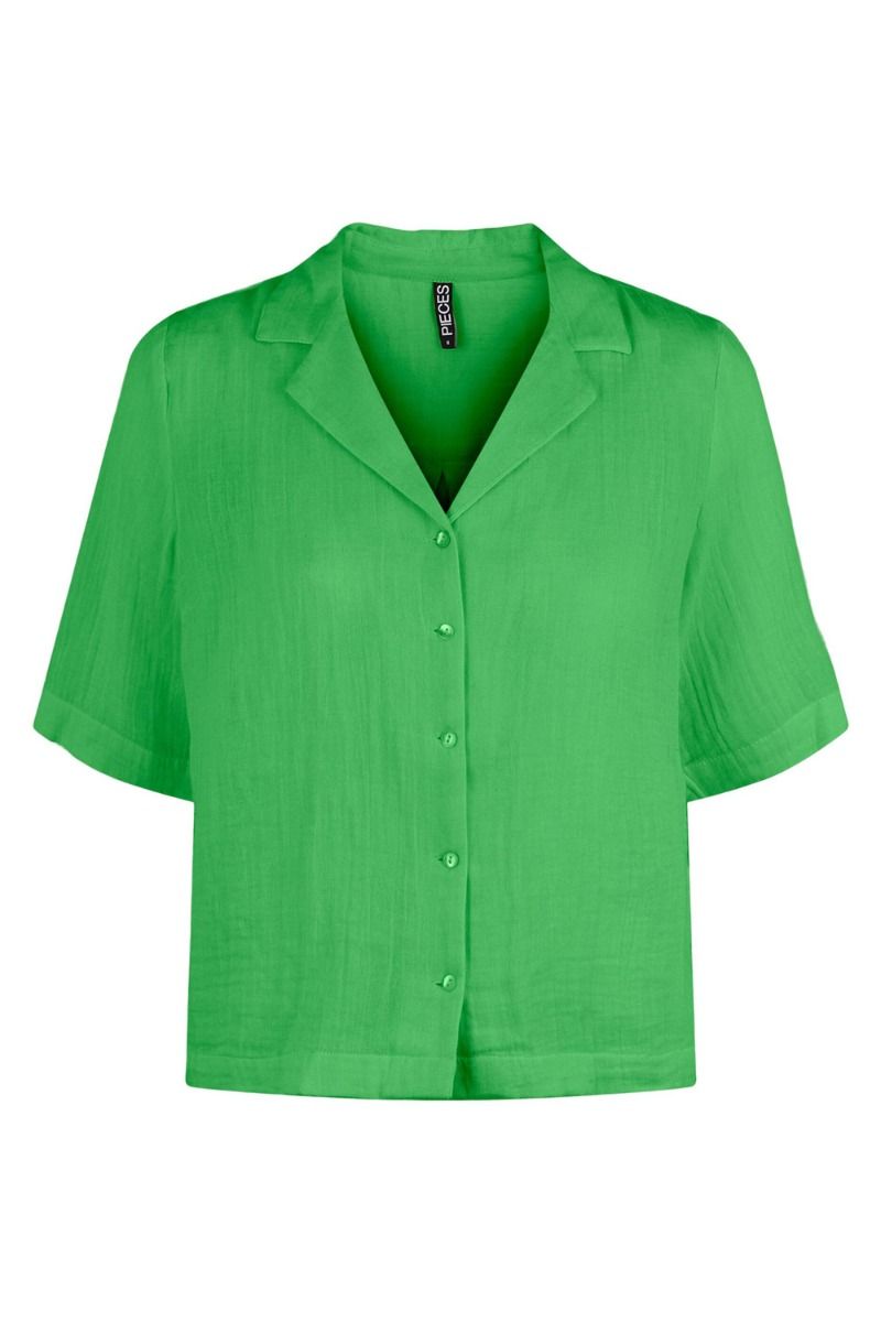 Pieces - Skjorte - PC Stina 2/4 Shirt - Poison Green