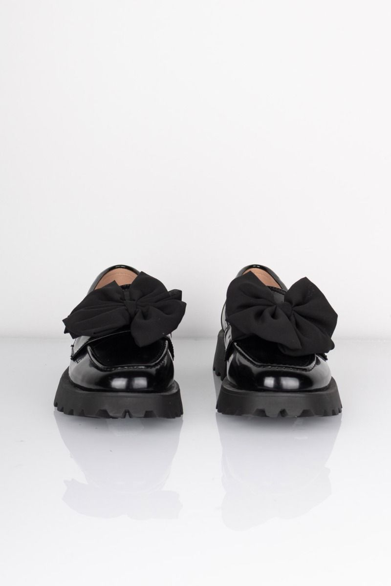 Pieces - Sko - PC Lena Bow Patent Loafer - Black