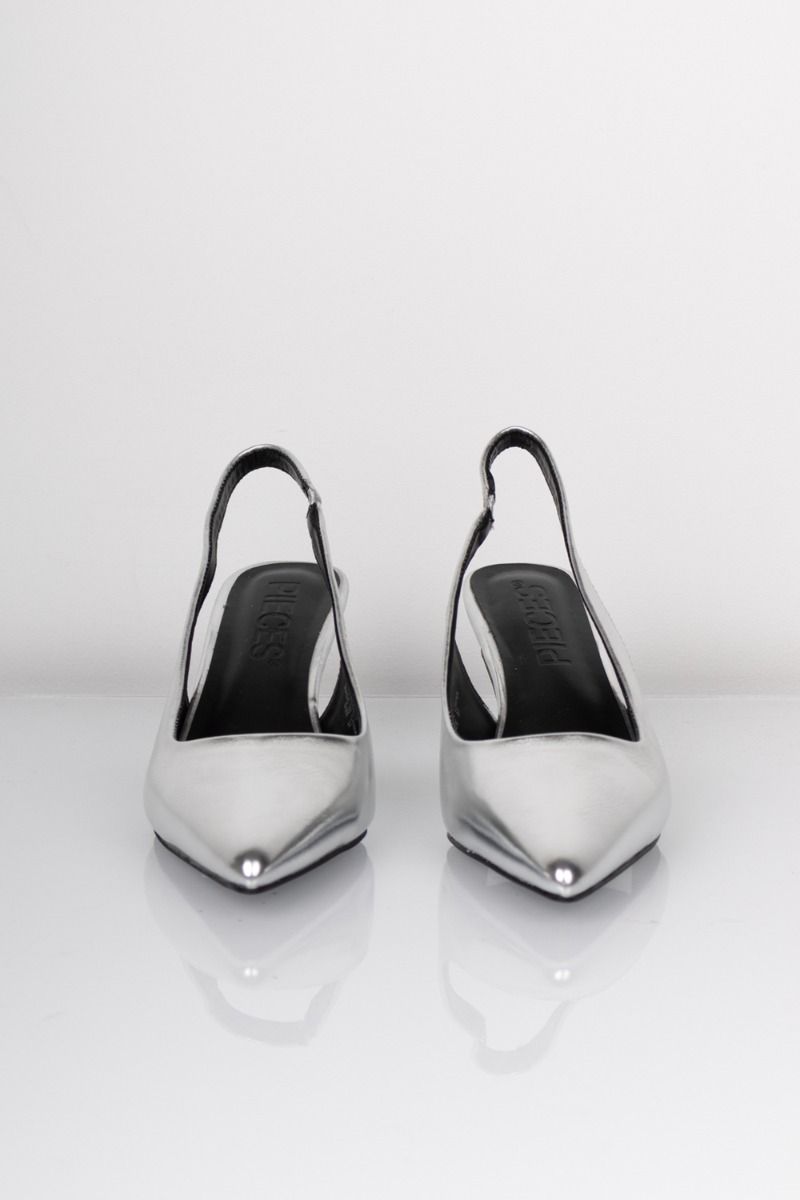 Pieces - Sko - PC Nellie Pump - Silver